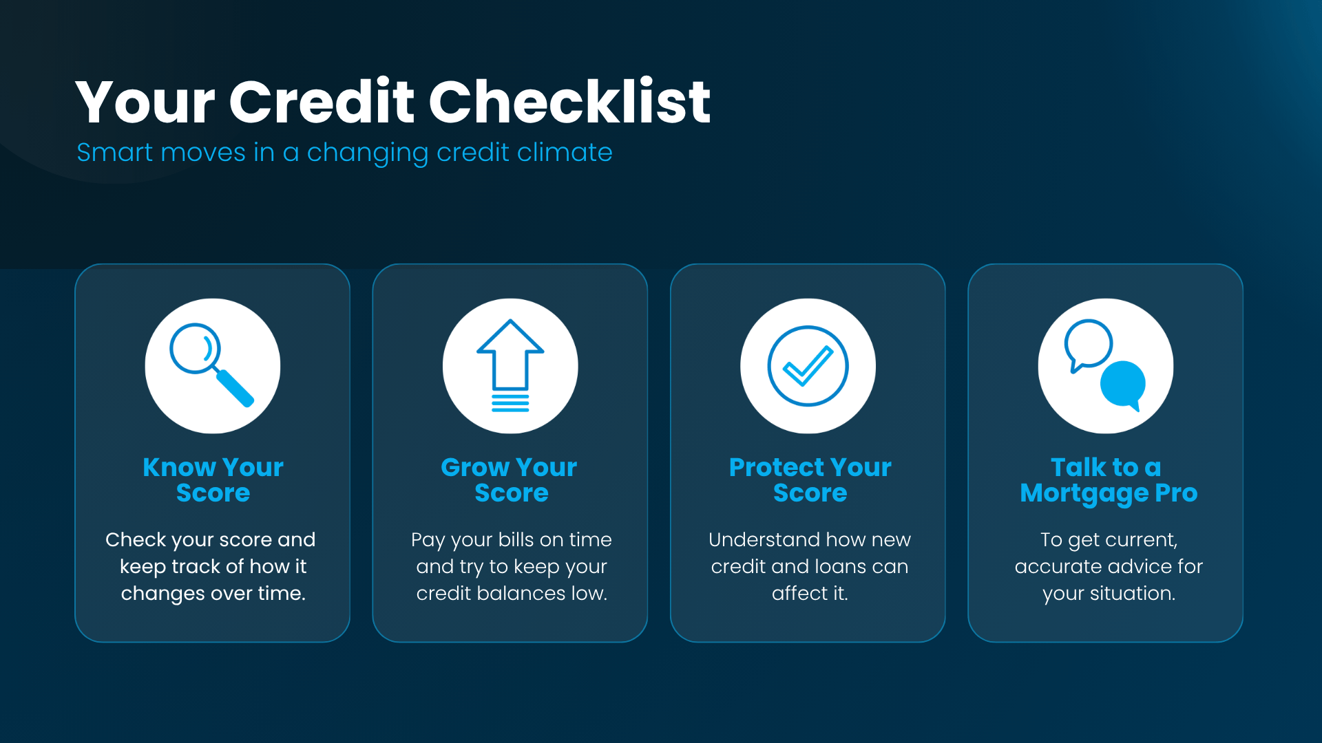 a screen shot of a credit checklist